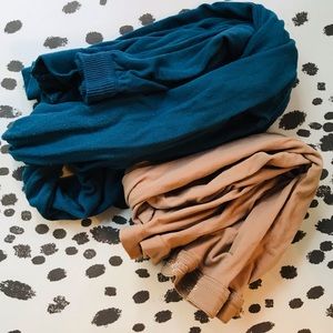 Lot of two footless tights L/XL